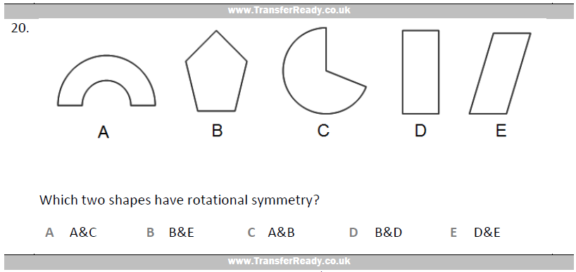 Transfer Test Worksheet: Rotational Symmetry | GL Only | TransferReady