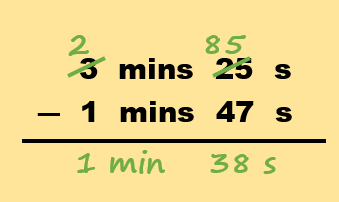 How to subtract time method part 3